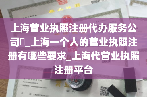 上海营业执照注册代办服务公司​_上海一个人的营业执照注册有哪些要求_上海代营业执照注册平台