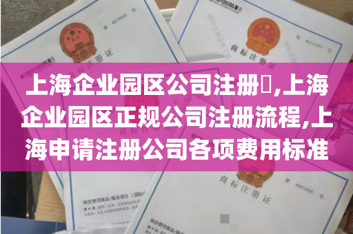 上海企业园区公司注册​,上海企业园区正规公司注册流程,上海申请注册公司各项费用标准